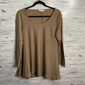 Umgee  brown dress swing long sleeve size small mini